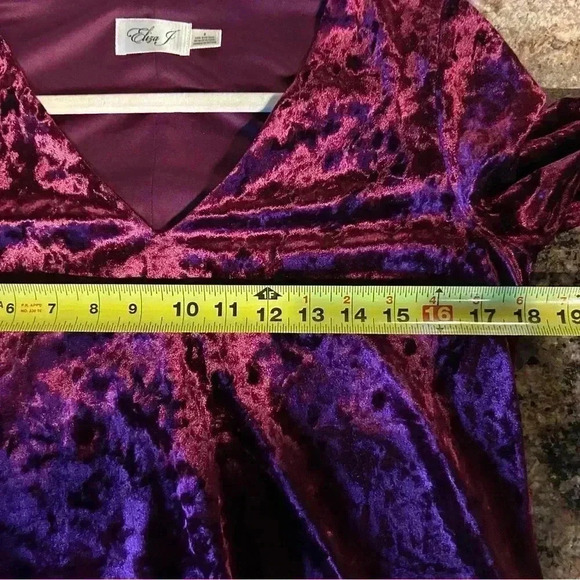 Eliza J crushed velvet bell sleeve Whimsigoth shift dress  6 Fairycore romantic - Picture 9 of 9